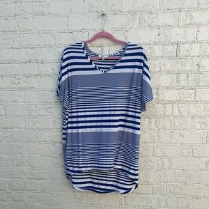 Hayden blue and white striped top sz M